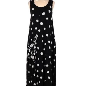 Black & White Polka Dot Long Sleeve Dress